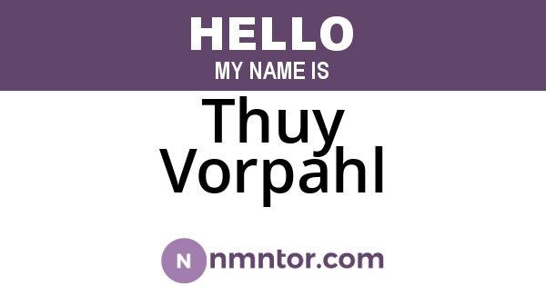 Thuy Vorpahl