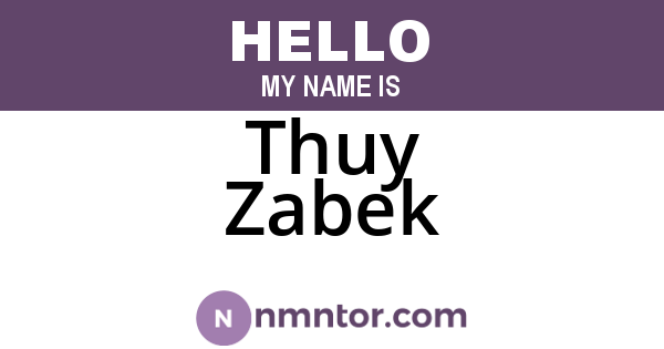 Thuy Zabek