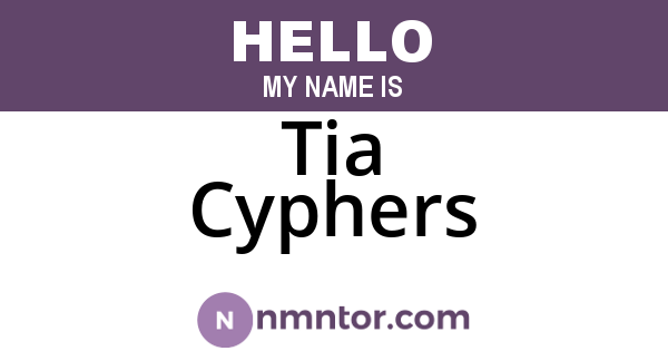 Tia Cyphers