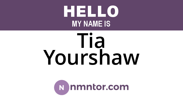 Tia Yourshaw