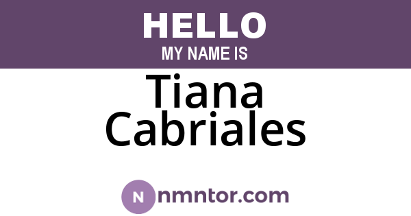 Tiana Cabriales
