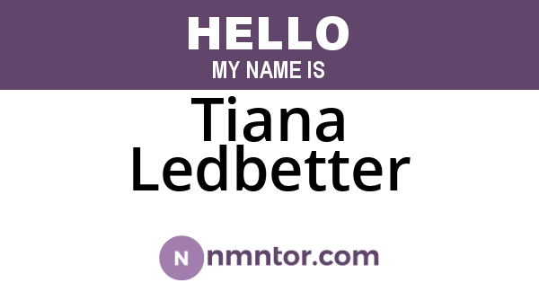 Tiana Ledbetter