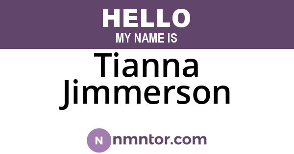Tianna Jimmerson