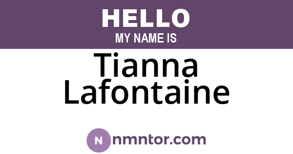 Tianna Lafontaine