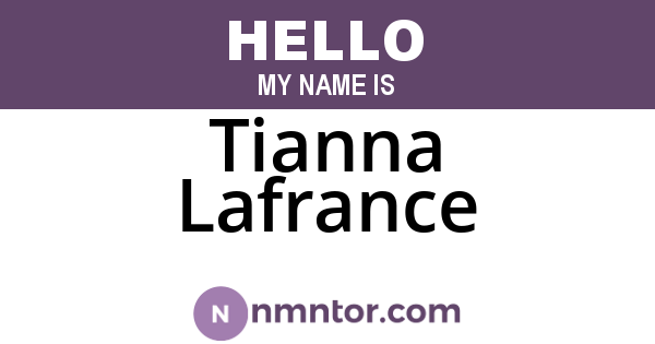 Tianna Lafrance