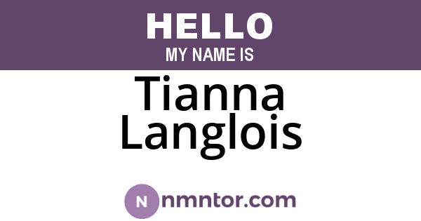 Tianna Langlois