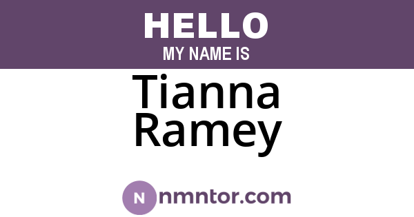 Tianna Ramey