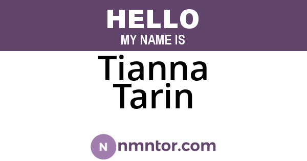 Tianna Tarin
