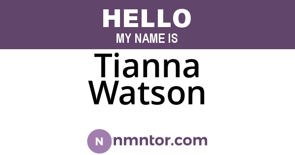 Tianna Watson