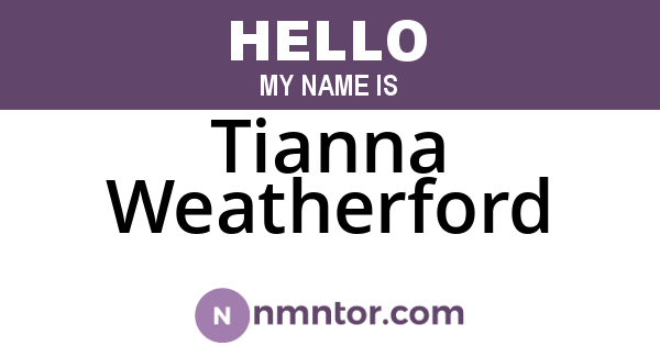 Tianna Weatherford