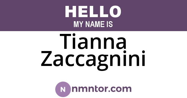 Tianna Zaccagnini