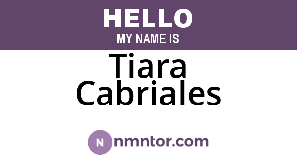 Tiara Cabriales