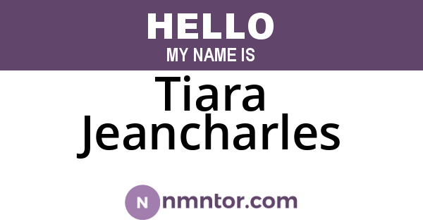 Tiara Jeancharles
