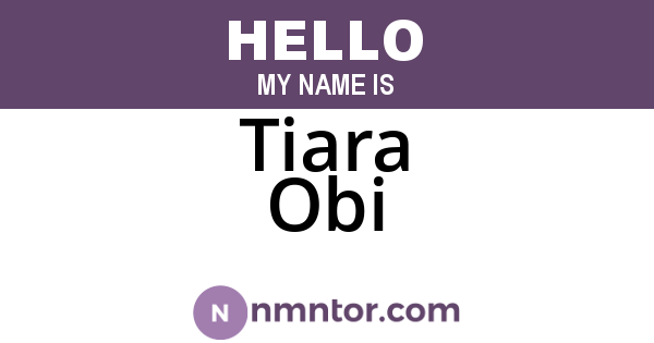 Tiara Obi