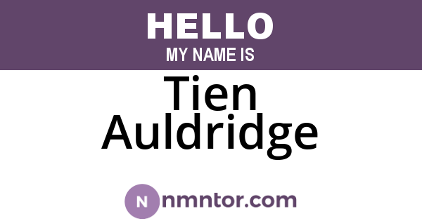 Tien Auldridge