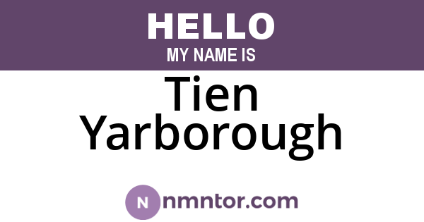 Tien Yarborough