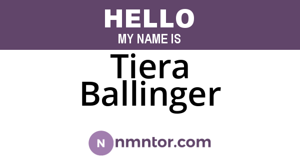 Tiera Ballinger