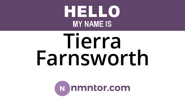 Tierra Farnsworth