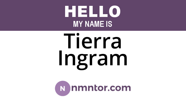 Tierra Ingram