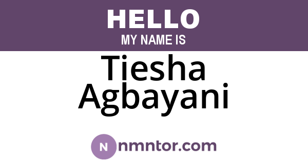 Tiesha Agbayani