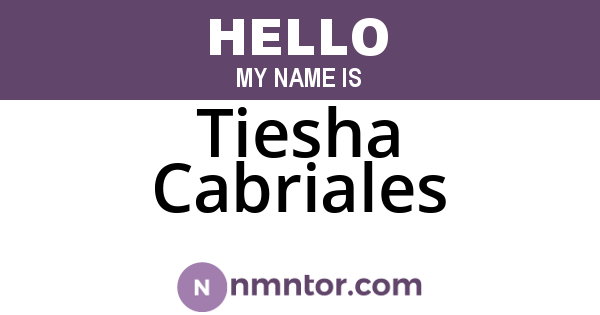 Tiesha Cabriales