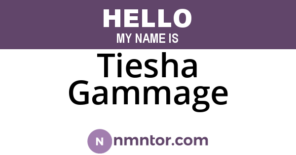 Tiesha Gammage