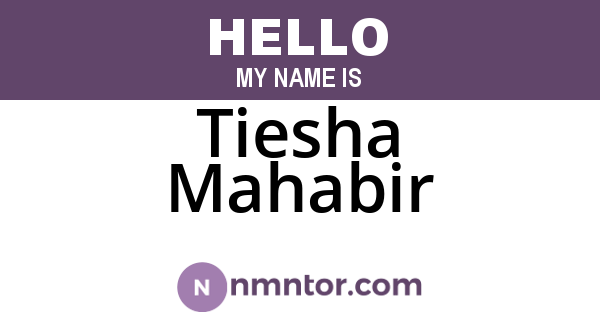 Tiesha Mahabir