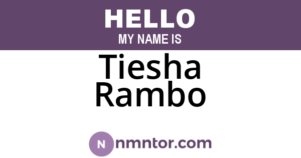 Tiesha Rambo