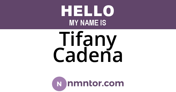 Tifany Cadena