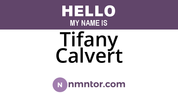 Tifany Calvert