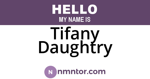 Tifany Daughtry