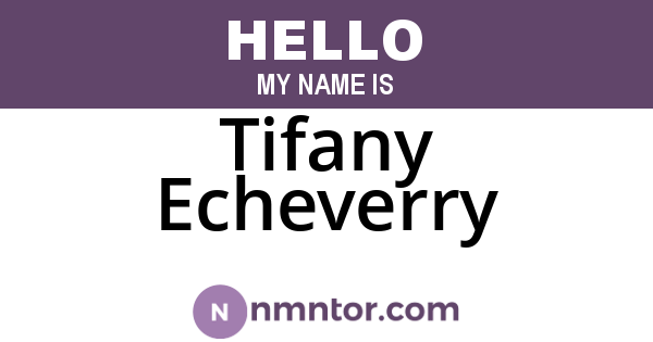 Tifany Echeverry