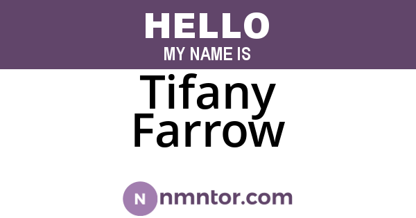 Tifany Farrow