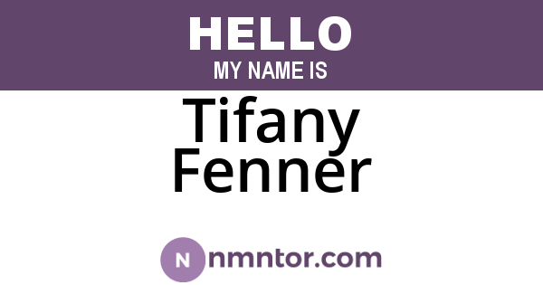 Tifany Fenner