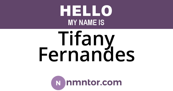 Tifany Fernandes