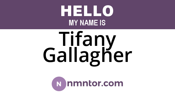Tifany Gallagher