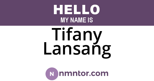 Tifany Lansang