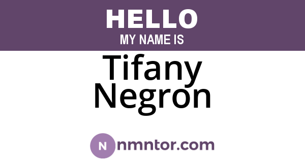 Tifany Negron