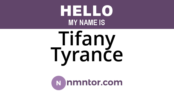 Tifany Tyrance