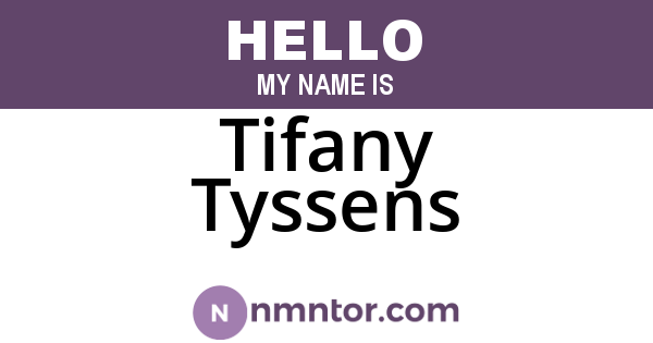 Tifany Tyssens