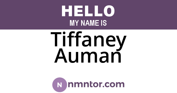 Tiffaney Auman