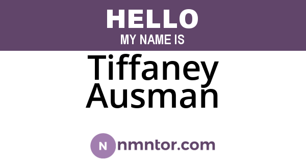 Tiffaney Ausman