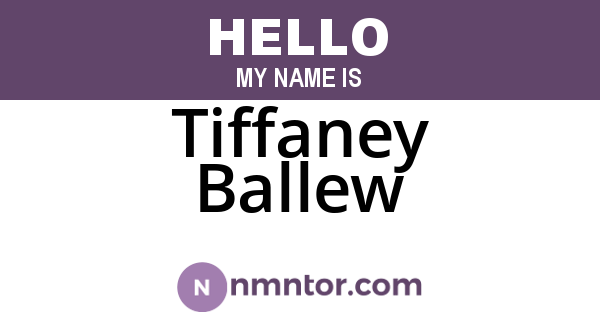 Tiffaney Ballew