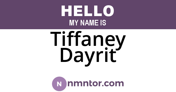 Tiffaney Dayrit