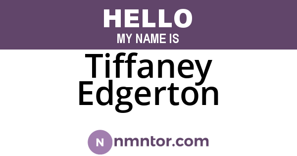 Tiffaney Edgerton