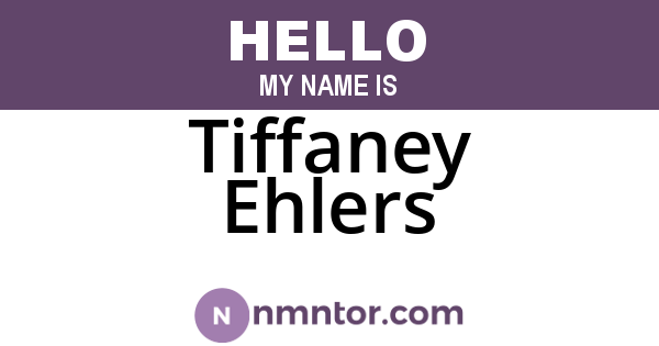 Tiffaney Ehlers