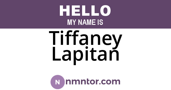 Tiffaney Lapitan
