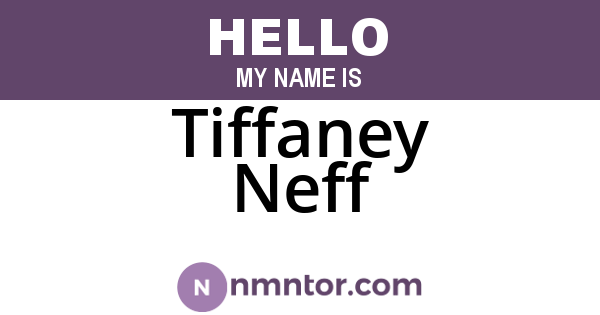Tiffaney Neff