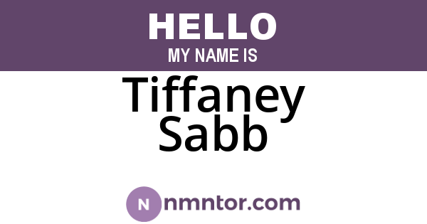 Tiffaney Sabb