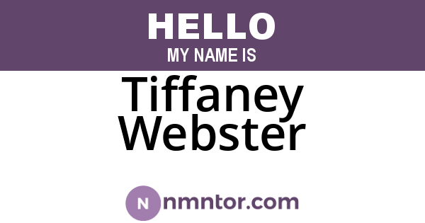 Tiffaney Webster